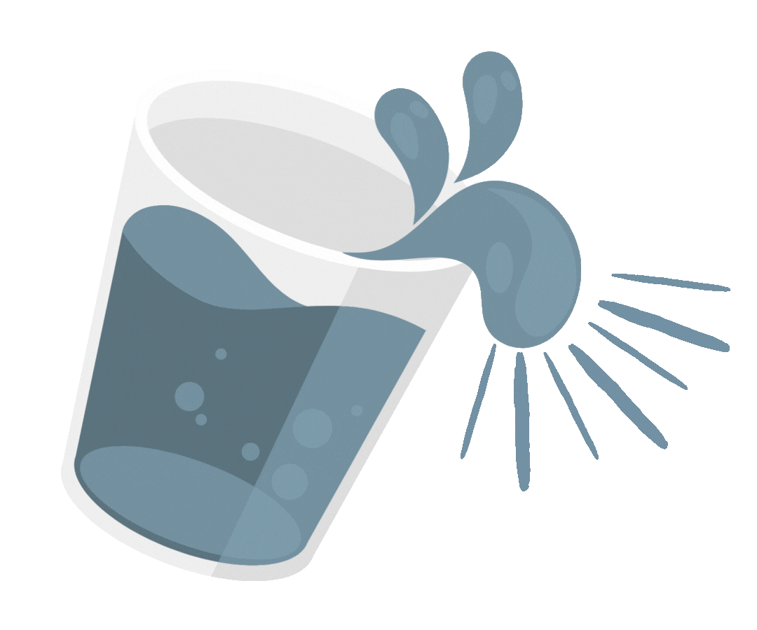 Animation gezeichnetes Wasserglas